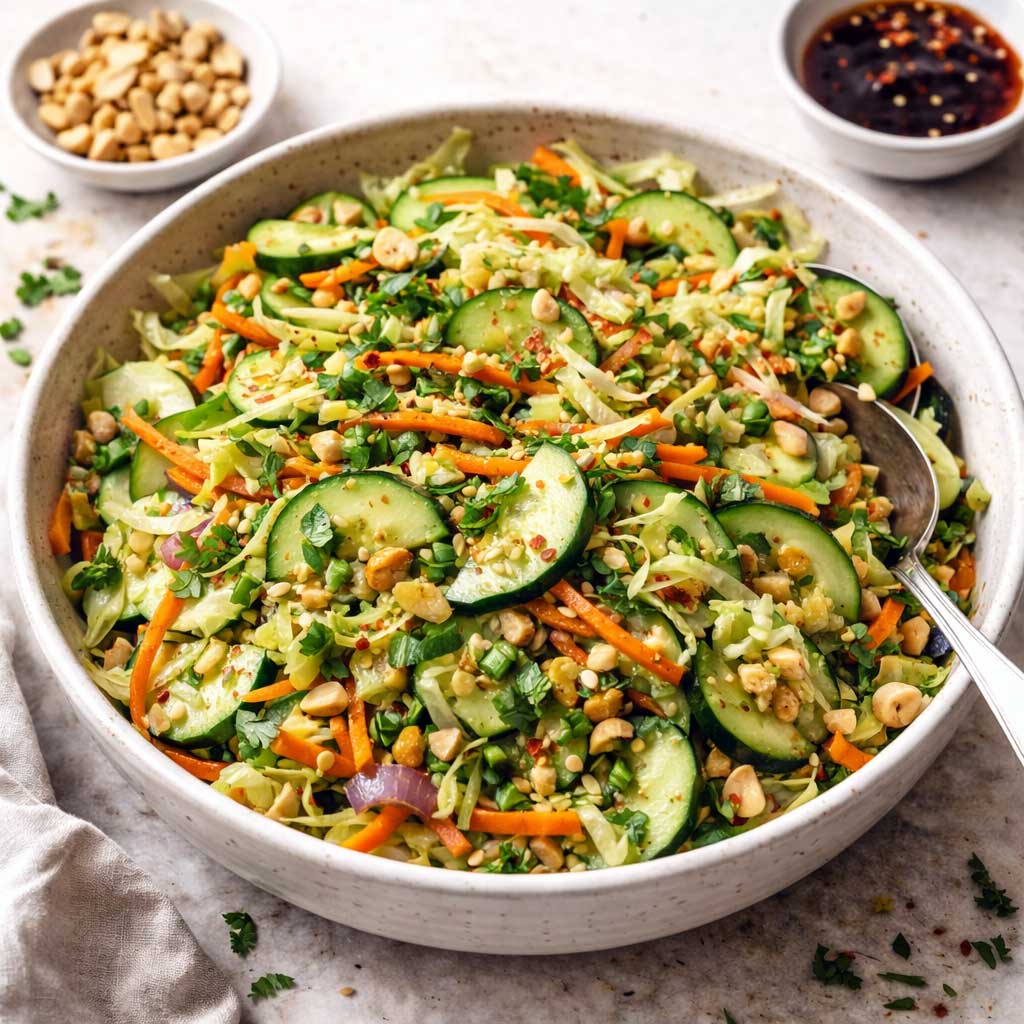 Asian-style Cucumber & Cabbage Salad
